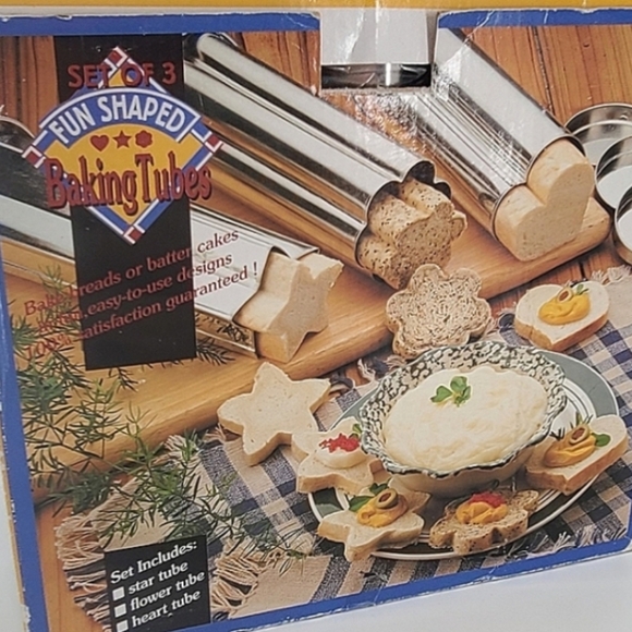 FUN Shaped Baking Tubes Set Of 3 Includes Star, Flower & Heart Tubes - Picture 3 of 6